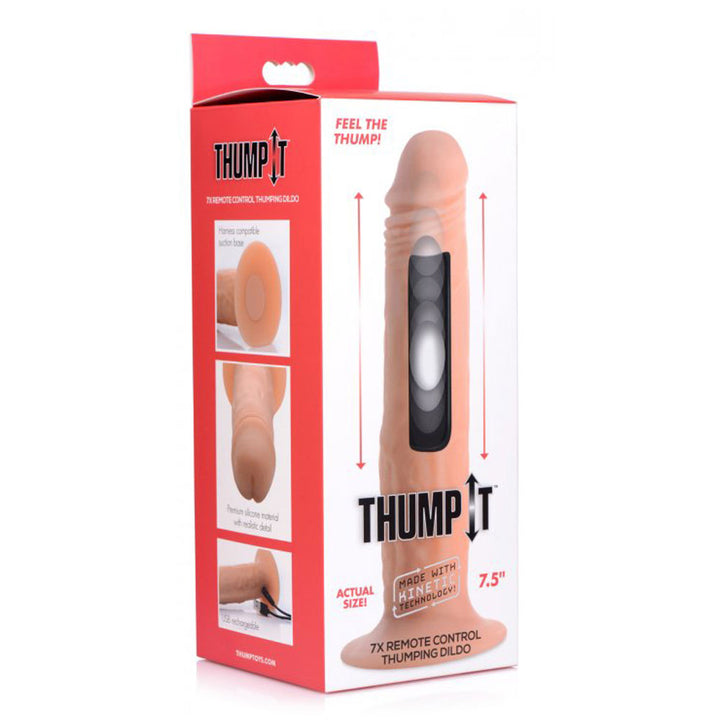 Thump It Remote Control Thumping Dildo 7.5 Inch