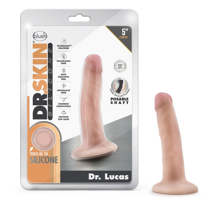 Blush Dr Skin Dr Lucas Silicone 5 Inch Cock and Balls - Light