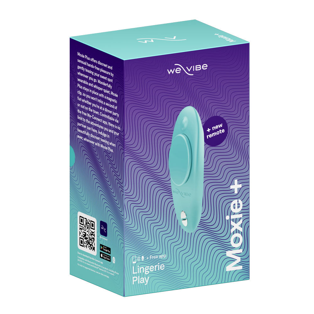We Vibe Moxie Plus Teledildonic Panty Vibrator - Aqua