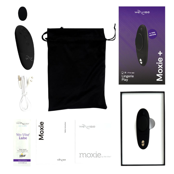 We Vibe Moxie Plus Teledildonic Panty Vibrator - Black
