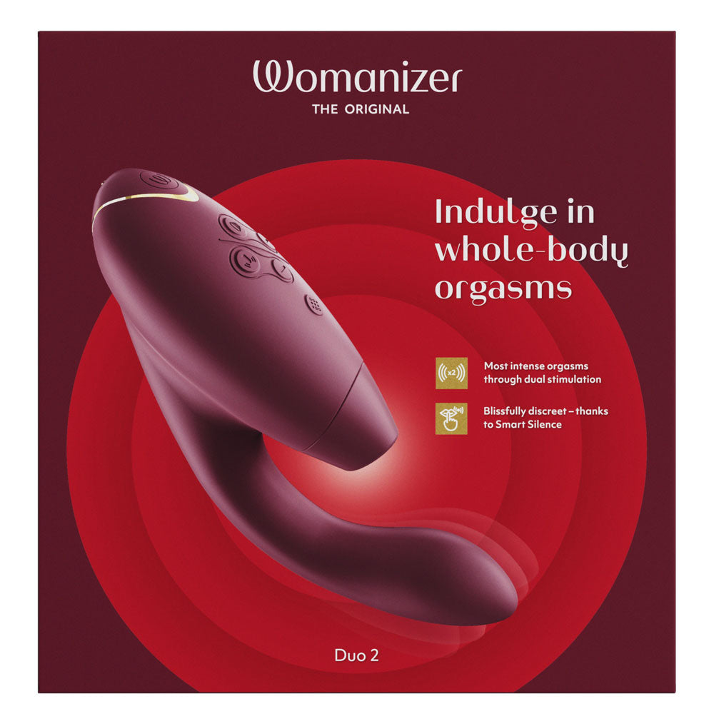 Womanizer Duo 2 Pleasure Air™ G Spot Vibrator - Bordeaux