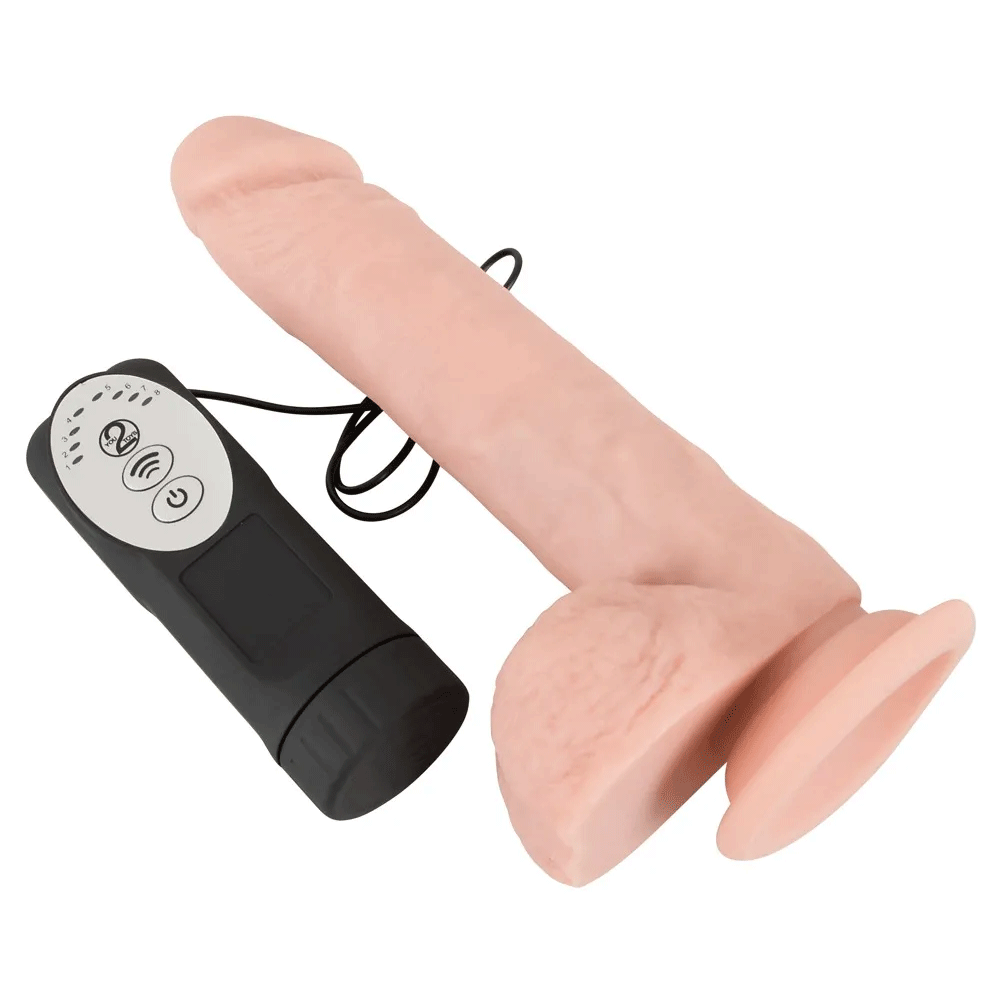 You2Toys Medical Silicone Dildo Vibrating and Thrusting - Light