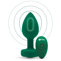 b-Vibe Vibrating Jewels Remote Control Butt Plug M/L - Emerald