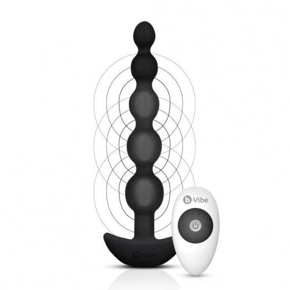 b-Vibe Cinco Anal Beads Black