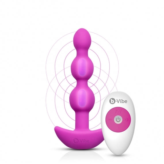 b-Vibe Triplet Anal Beads - Fuchsia
