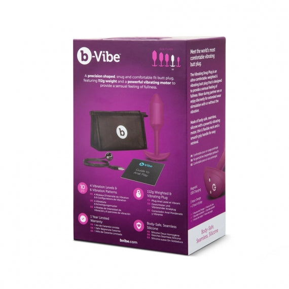 b-Vibe Vibrating Snug Plug Medium - Rose