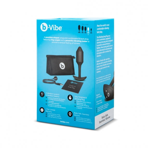 b-Vibe Vibrating Snug Plug Medium - Black