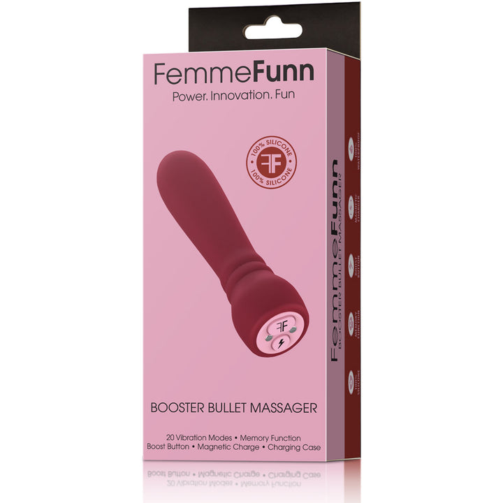 FemmeFunn Booster Bullet Rechargeable Vibrator - Maroon