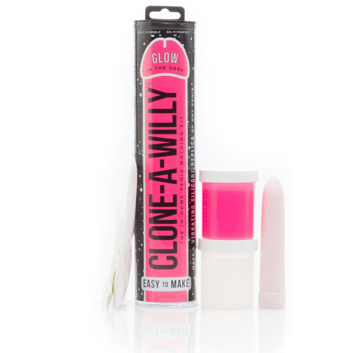 Clone A Willy Kit Vibrating Glow In The Dark - Pink