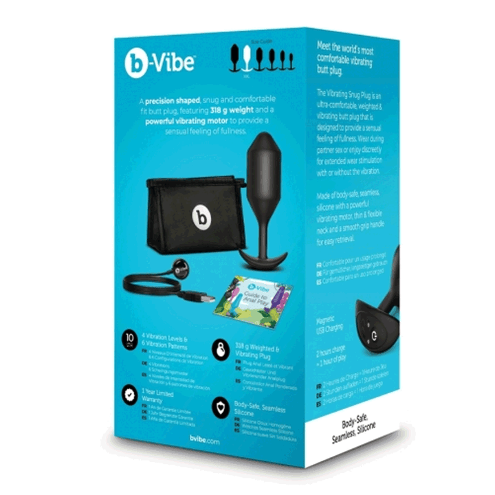 b-Vibe Vibrating Snug Plug 5 - Black