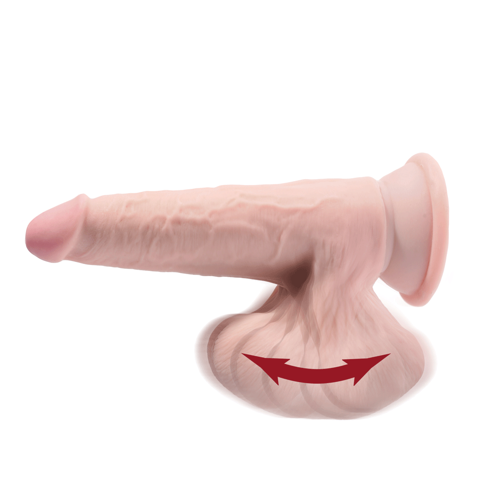 Pipedream King Cock Plus Triple Density Cock With Swinging Balls 6 Inch - Light