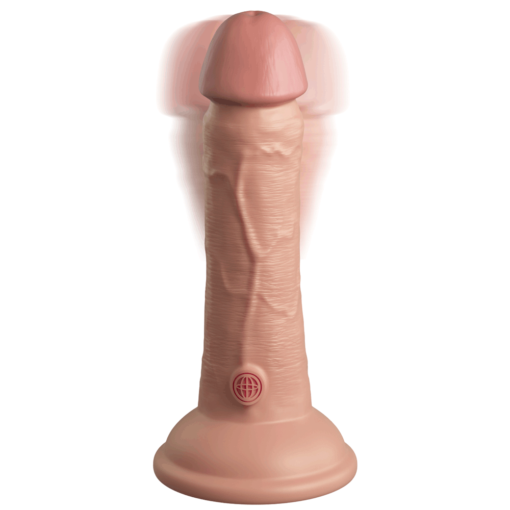 Pipedream King Cock Elite 6" Vibrating Silicone Dual Density Cock - Light