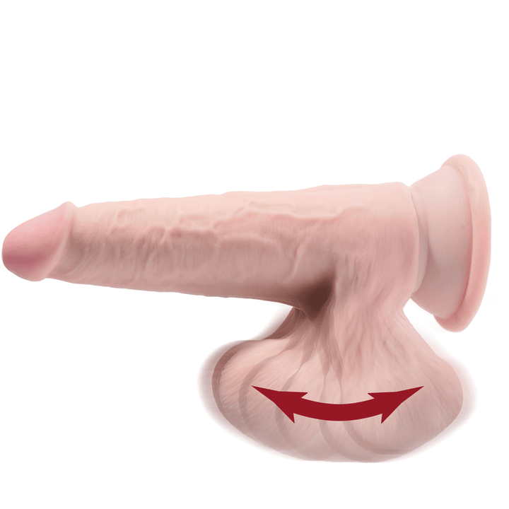 Pipedream King Cock Plus Triple Density Cock With Swinging Balls 7 Inch - Light