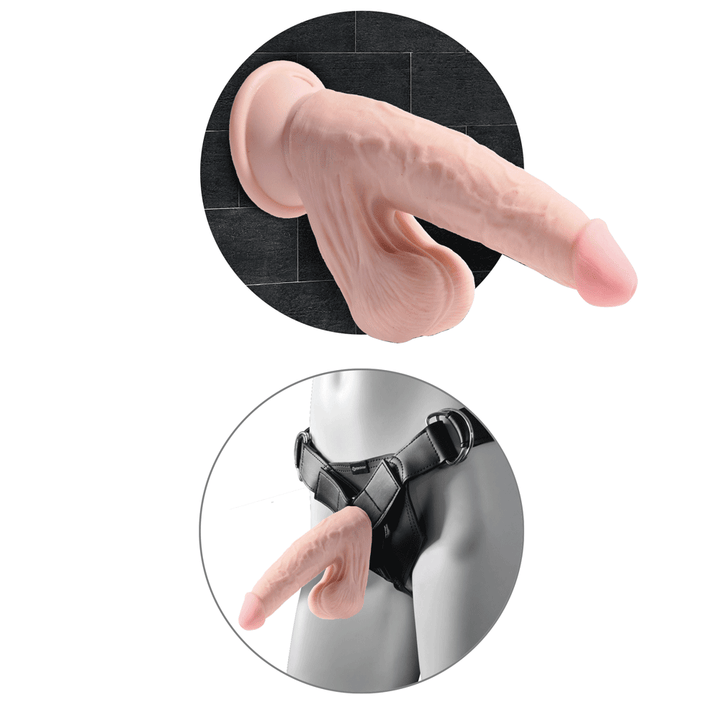 Pipedream King Cock Plus Triple Density Cock With Swinging Balls 6 Inch - Light