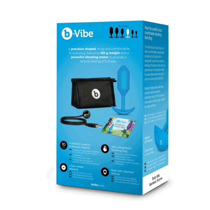 b-Vibe Vibrating Snug Plug 3 - Blue