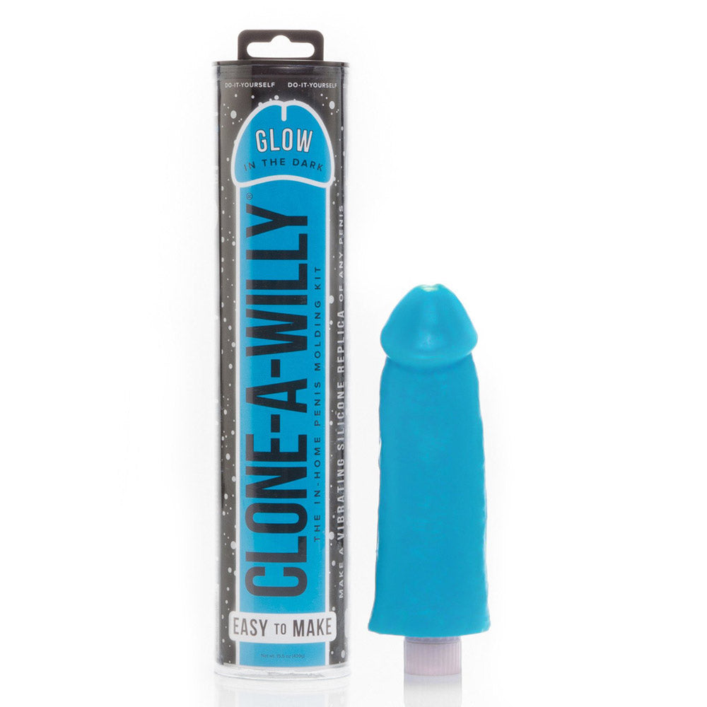 Clone A Willy Kit Vibrating Glow In The Dark - Blue