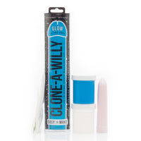 Clone A Willy Kit Vibrating Glow In The Dark - Blue
