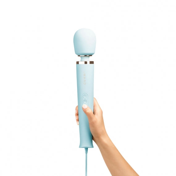 Le Wand Original Powerful Plug In Vibrating Wand Massager - Sky Blue