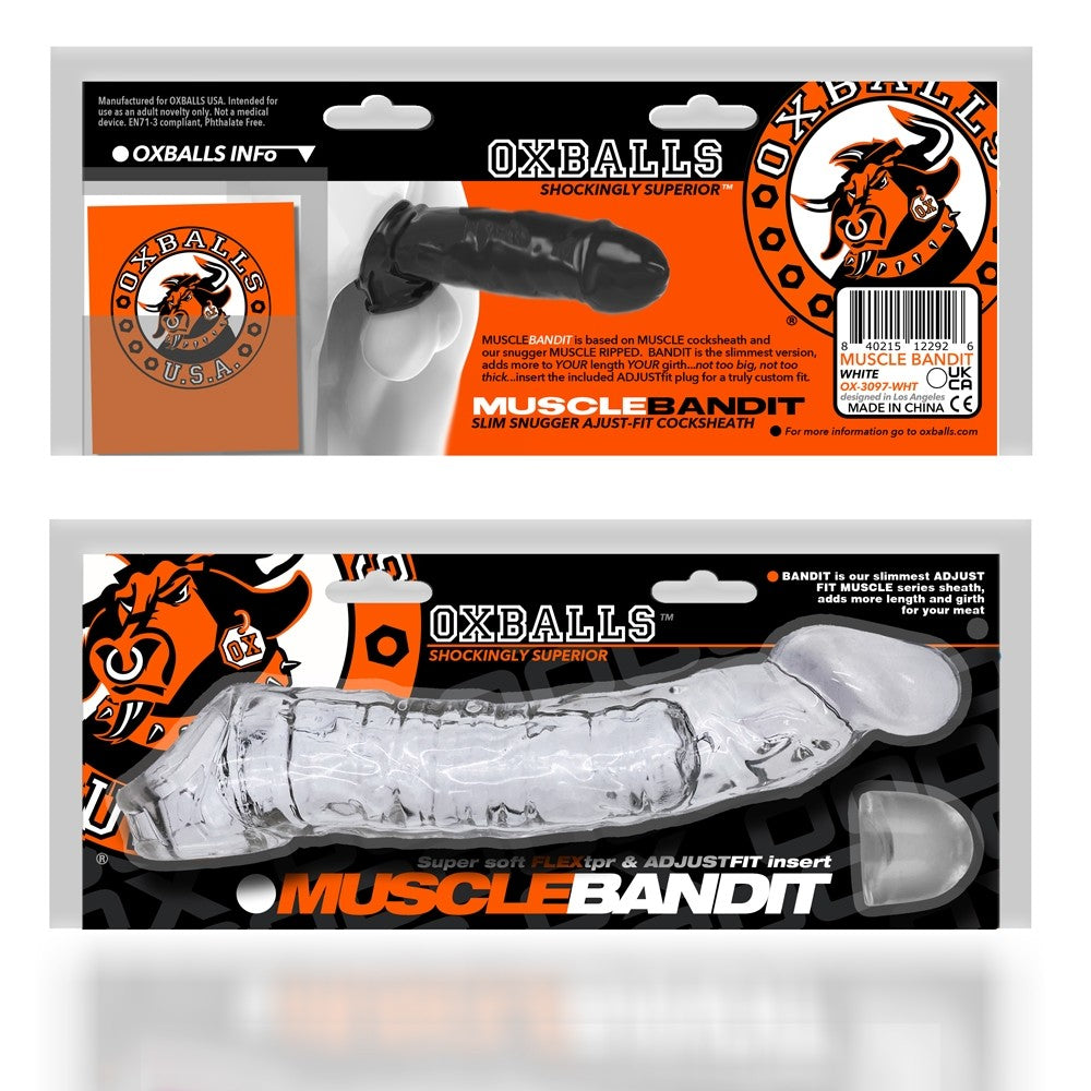 Oxballs Muscle Bandit Cock Sheath - Clear