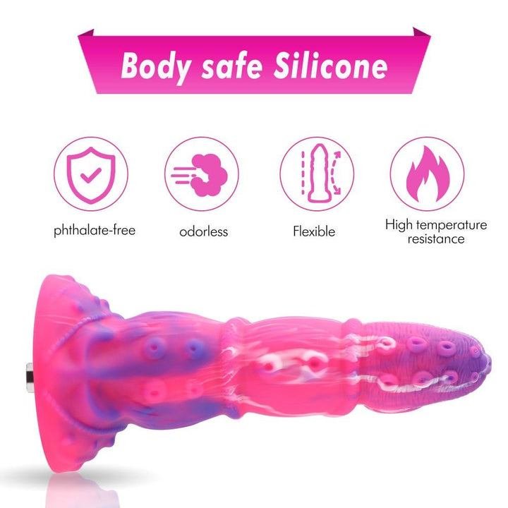 HiSmith Silicone Tentacle Dildo With KlicLok 8.6 Inch - Purple