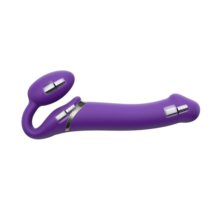 Strap On Me Strapless Bendable Remote Vibrating Strap On Large - Purple
