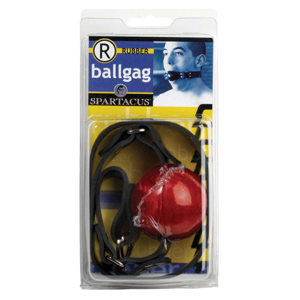 Spartacus Rubberline Ball Gag 2 Inch - Red