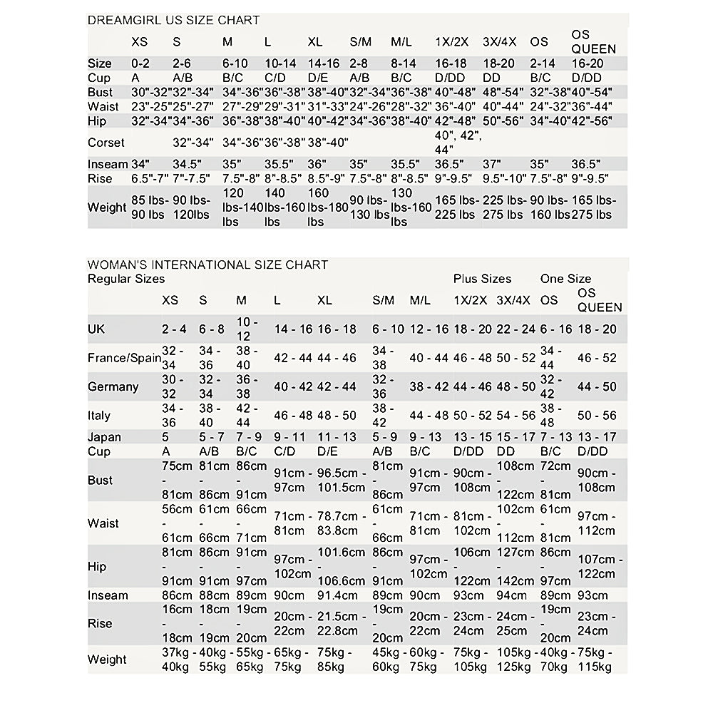 Dreamgirl Lingerie Body Stocking Dress Black 0102X