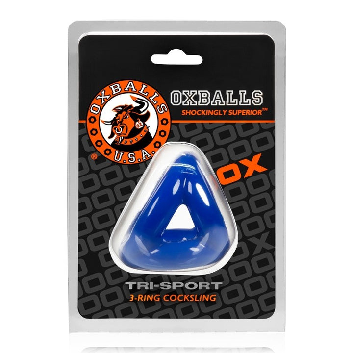 Oxballs Tri Sport Cockring - Police Blue