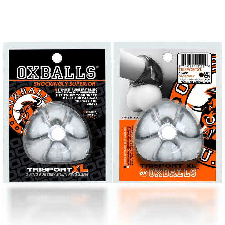Oxballs Tri Sport XL Cockring - Clear