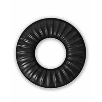 Perfect Fit Ribbed Cock Ring Black