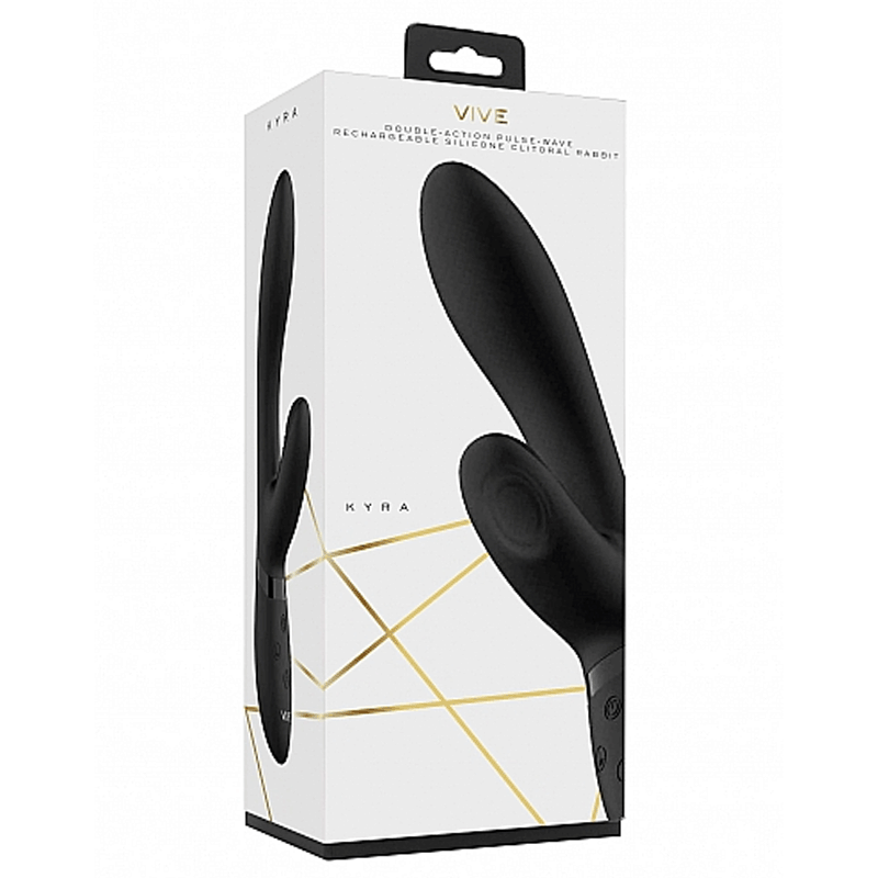 Shots Vive Kyra Pulse Clitoral Rabbit Vibrator - Black