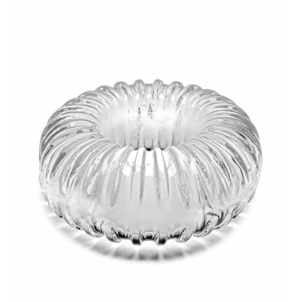 Perfect Fit Ribbed Cock Ring Clear