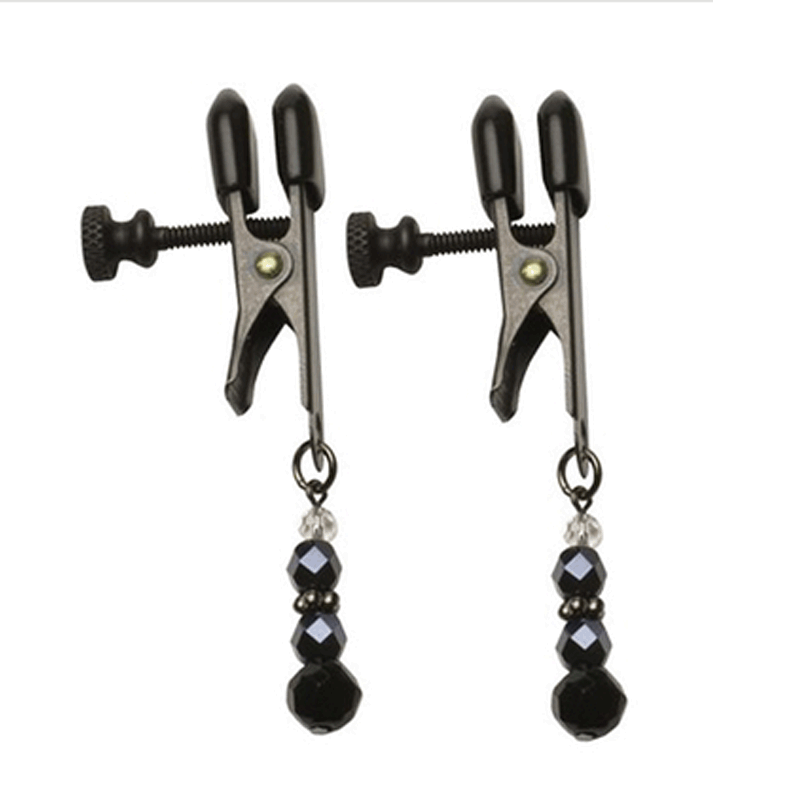 Spartacus Broad Tip Clamp Black - Glass Beads
