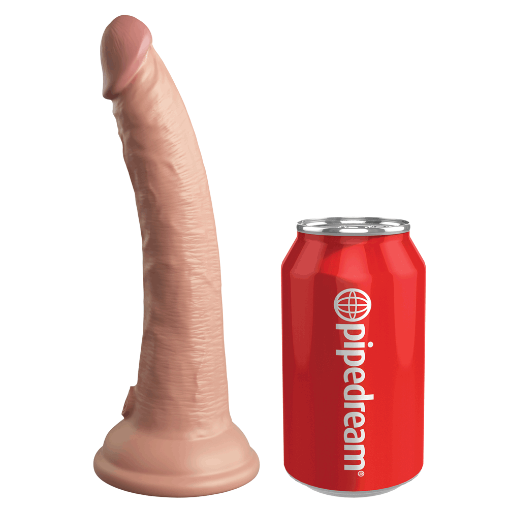 Pipedream King Cock Elite 7 Inch Silicone Dual Density Cock - Light