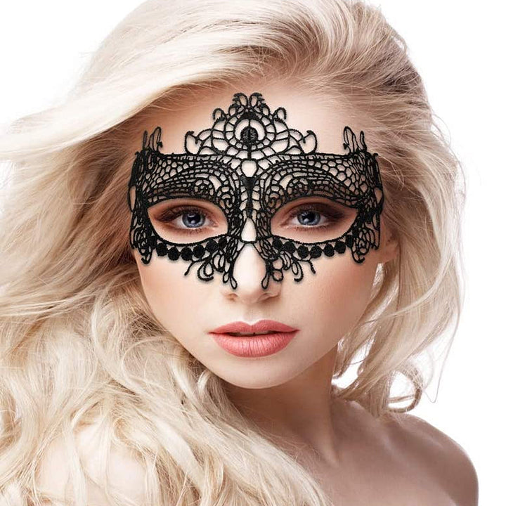 Shots OUCH! Queen Lace Mask - Black