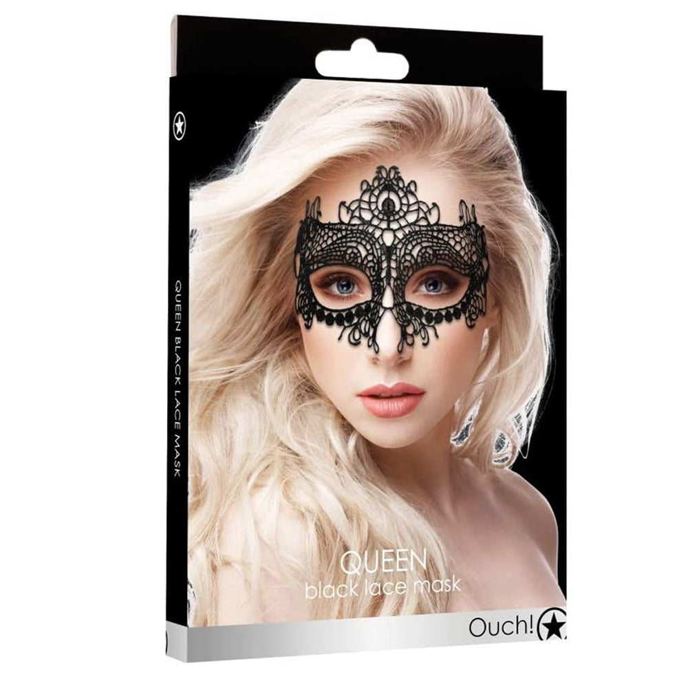 Shots OUCH! Queen Lace Mask - Black